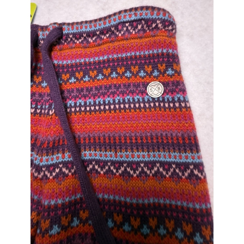 NWT Sugar & Bruno Chalet We Dance Youth Leggings YOS Pink Fair Isle Knit $70 - Picture 4 of 11